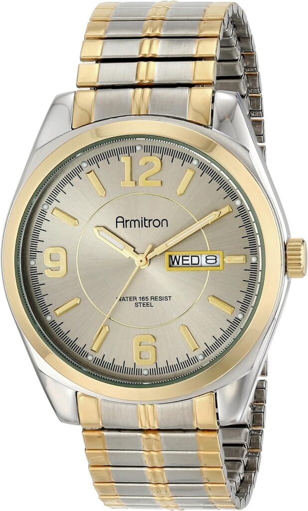 Armitron Mens Day-Date Function Expansion Band Watch, 20-4591