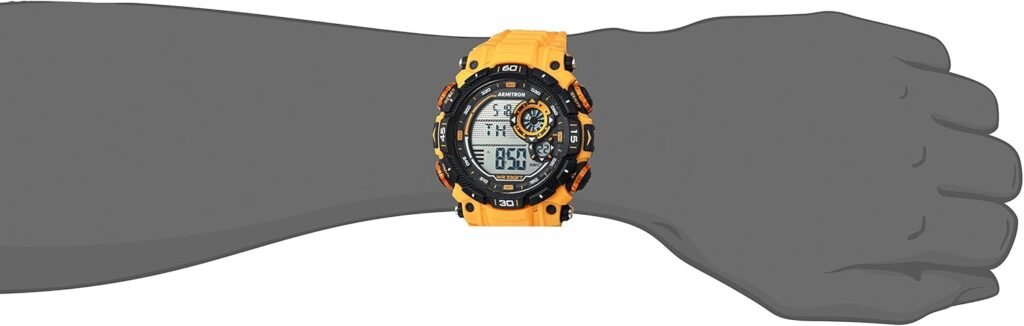 Armitron Sport Mens Digital Chronograph Resin Strap Watch, 40/8397