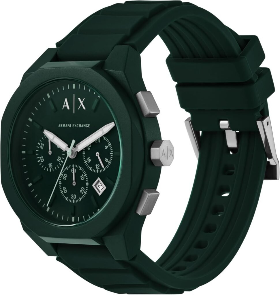 A|X Armani Exchange Chronograph Watch for Men with Stainless Steel, Silicone or Leather Band
