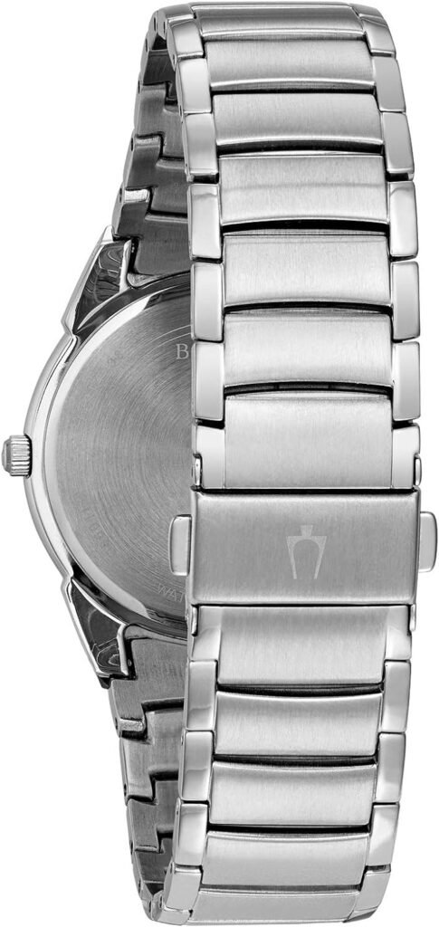Bulova Mens 3-Hand Calendar Date Quartz Watch, Patterned Dial, 38mm, Style: 96B149