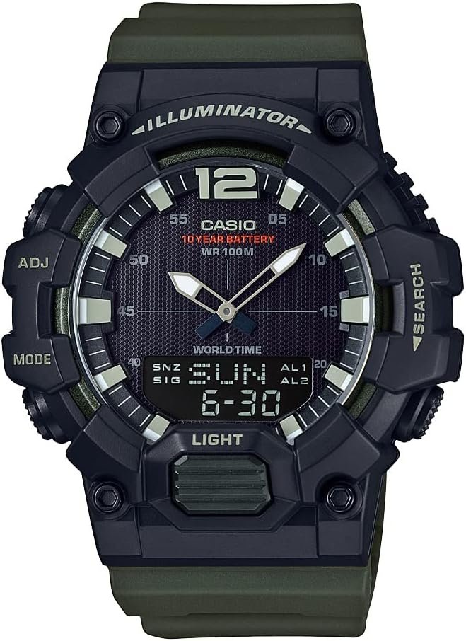 Casio Mens HDC-700-1AVCF Classic Analog-Digital Display Quartz Black Watch