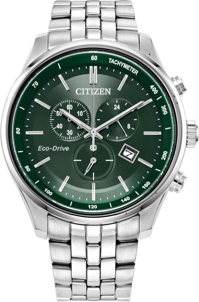 Citizen Mens Classic Corso Eco-Drive Watch, Chronograph, 12/24 Hour Time, Date, Sapphire Crystal