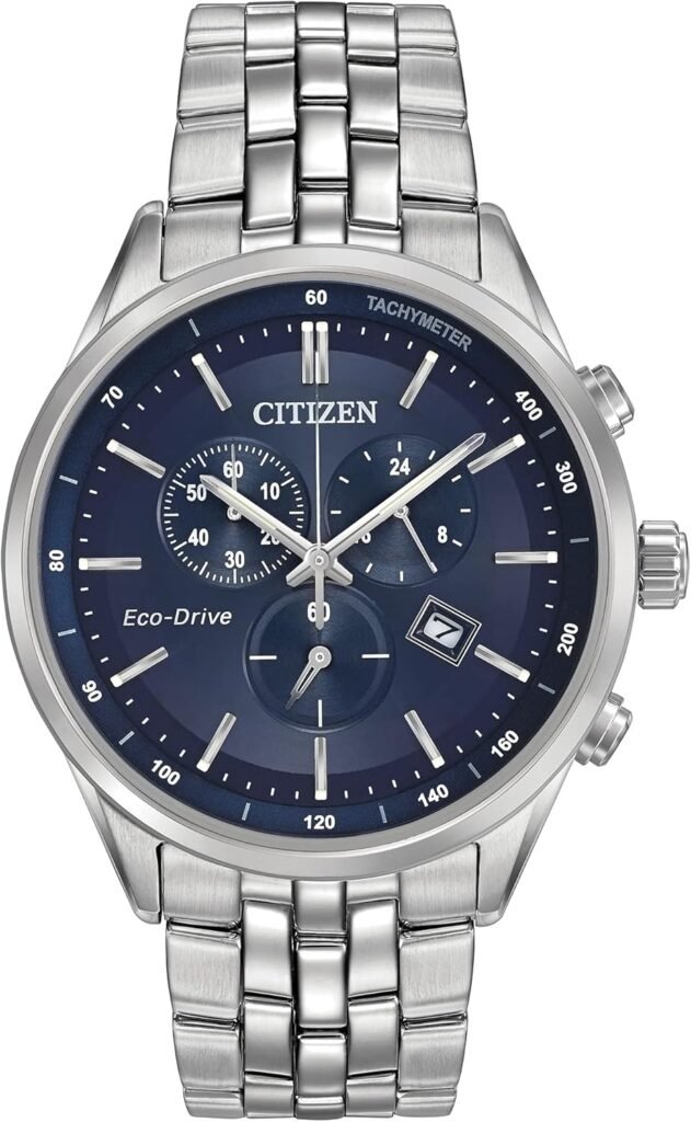 Citizen Mens Classic Corso Eco-Drive Watch, Chronograph, 12/24 Hour Time, Date, Sapphire Crystal