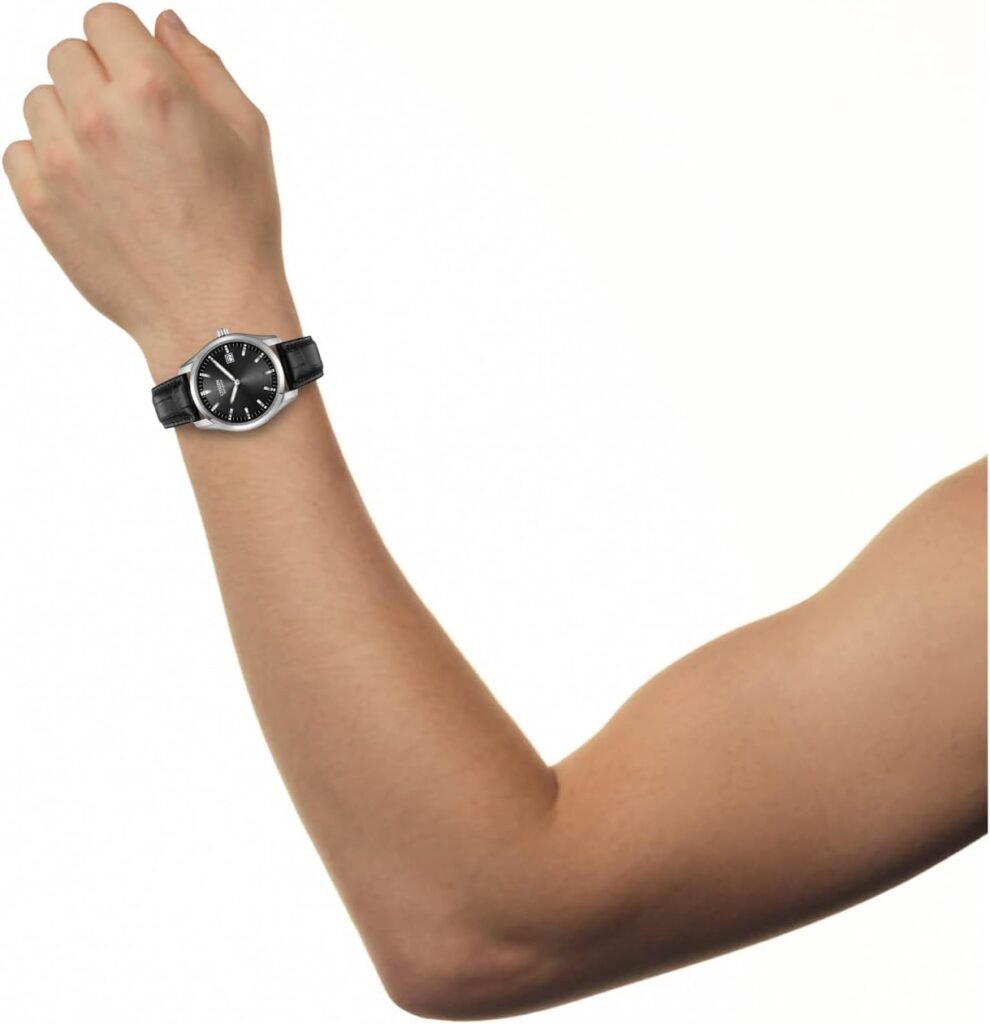 Citizen Mens Classic Eco-Drive Leather Strap Watch, Date, Luminous Hands and Markers, Black Dial, Black Strap/Stainless Steel Citizen Mens Classic Eco-Drive Leather Strap Watch, Date, Luminous Hands and Markers, Black Dial, Black Strap/Stainless Steel