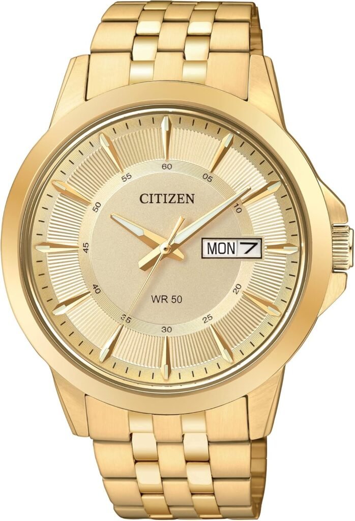 Citizen Quartz Mens Watch, Stainless Steel, Classic, Gold-Tone (Model: BF2013-56P) Citizen Quartz Mens Watch, Stainless Steel, Classic, Gold-Tone (Model: BF2013-56P)
