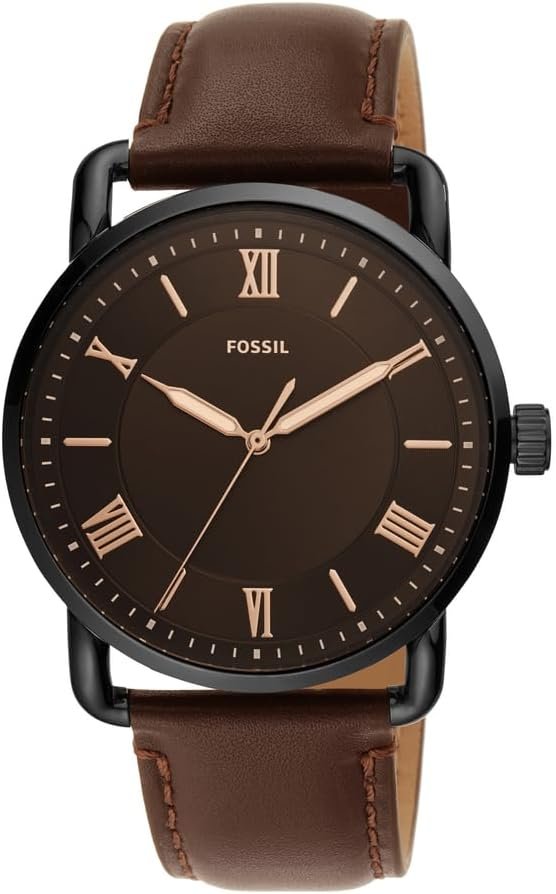 Fossil Copeland Mens Watch with Slim Case and Genuine Leather Band