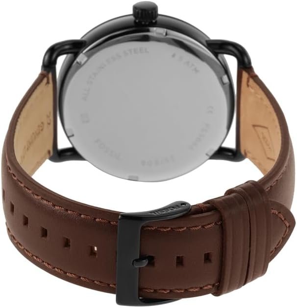 Fossil Copeland Mens Watch with Slim Case and Genuine Leather Band
