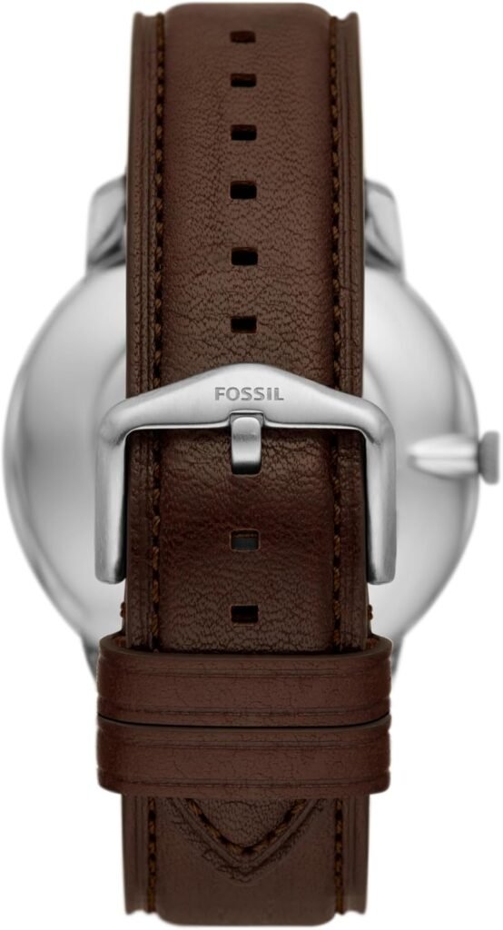 Fossil Minimalist Mens Watch with Leather or Stainless Steel Band, Chronograph or Analog Watch Display with Slim Case Design