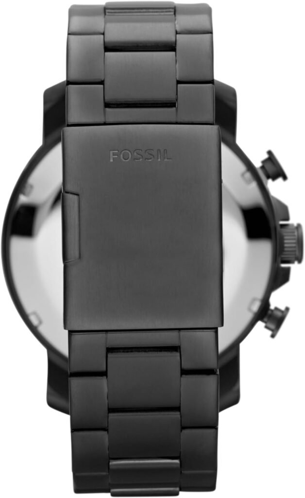 Fossil Nate Mens Watch with Oversized Chronograph Watch Dial and Stainless Steel or Leather Band