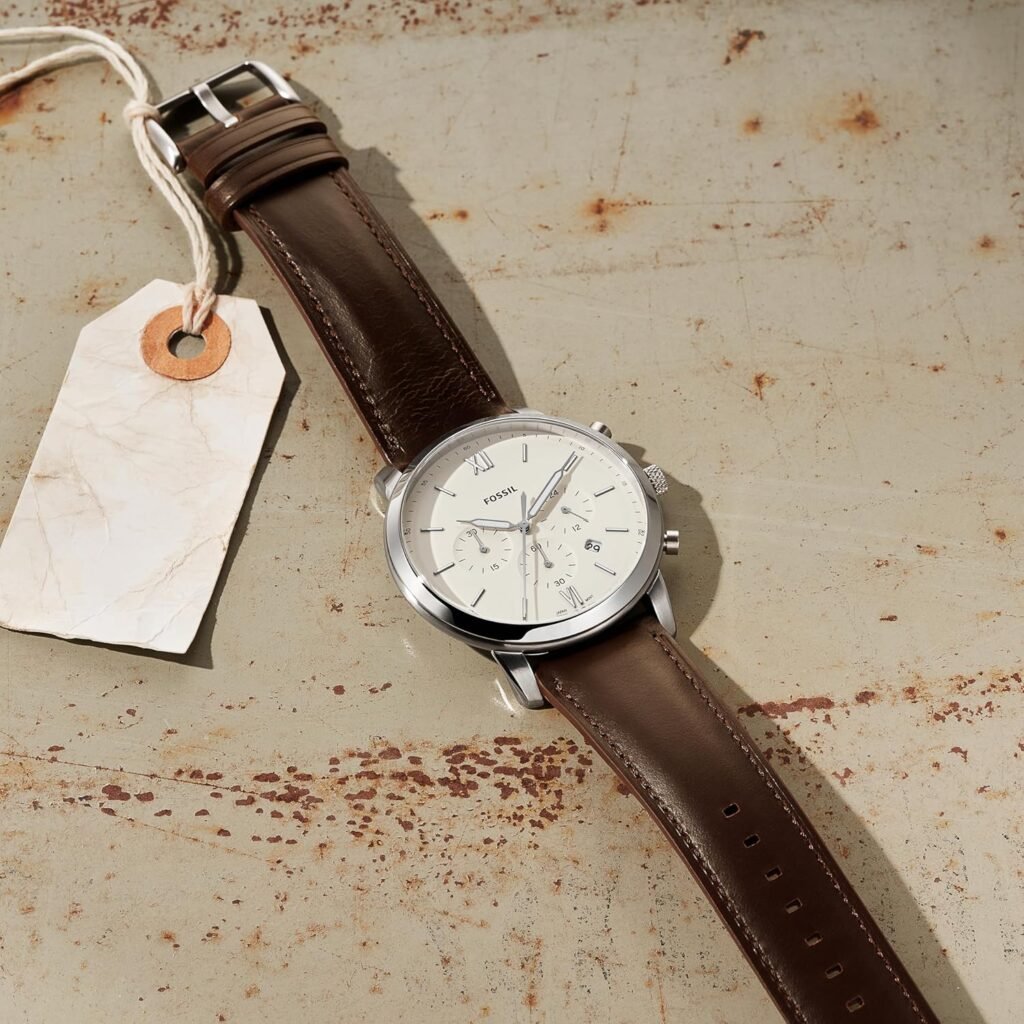 Fossil Neutra Mens Chronograph Watch with Stainless Steel Bracelet or Genuine Leather Band