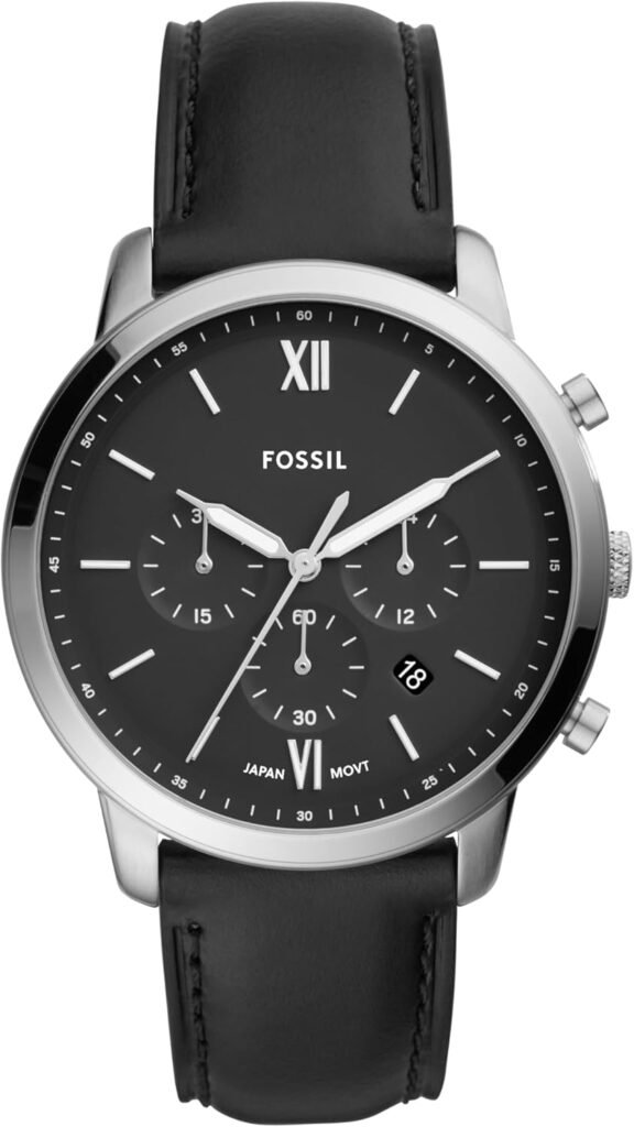 Fossil Neutra Mens Chronograph Watch with Stainless Steel Bracelet or Genuine Leather Band Fossil Neutra Mens Chronograph Watch with Stainless Steel Bracelet or Genuine Leather Band