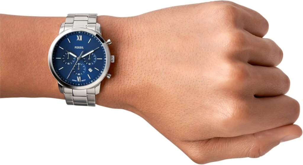 Fossil Neutra Mens Chronograph Watch with Stainless Steel Bracelet or Genuine Leather Band Fossil Neutra Mens Chronograph Watch with Stainless Steel Bracelet or Genuine Leather Band