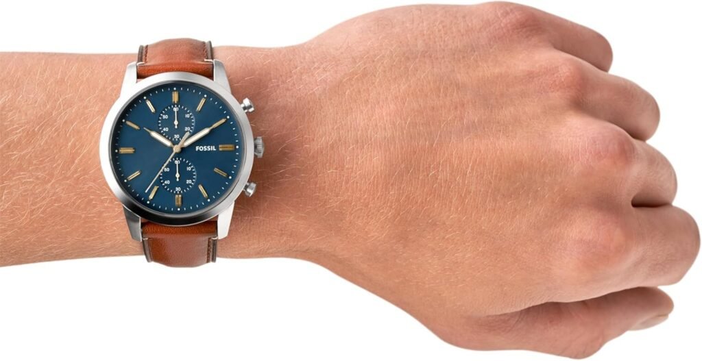 Fossil Townsman Mens Watch with Chronograph Display and Genuine Leather Band