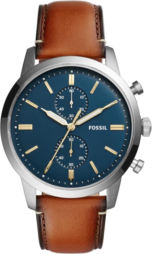 Fossil Townsman Mens Watch with Chronograph Display and Genuine Leather Band