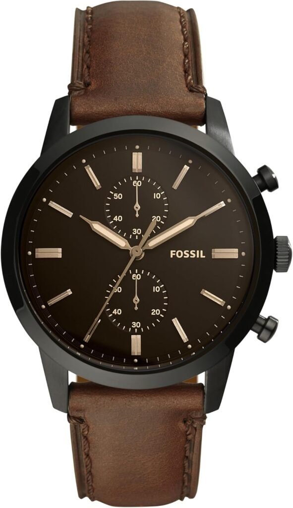 Fossil Townsman Mens Watch with Chronograph Display and Genuine Leather Band
