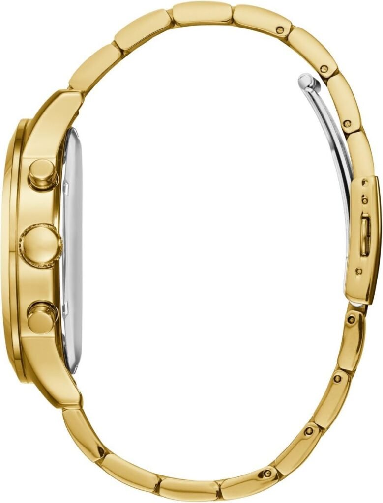 GUESS Stainless Steel Gunmetal Chronograph Bracelet Watch with Date. Color: Gunmetal (Model: U0668G2)