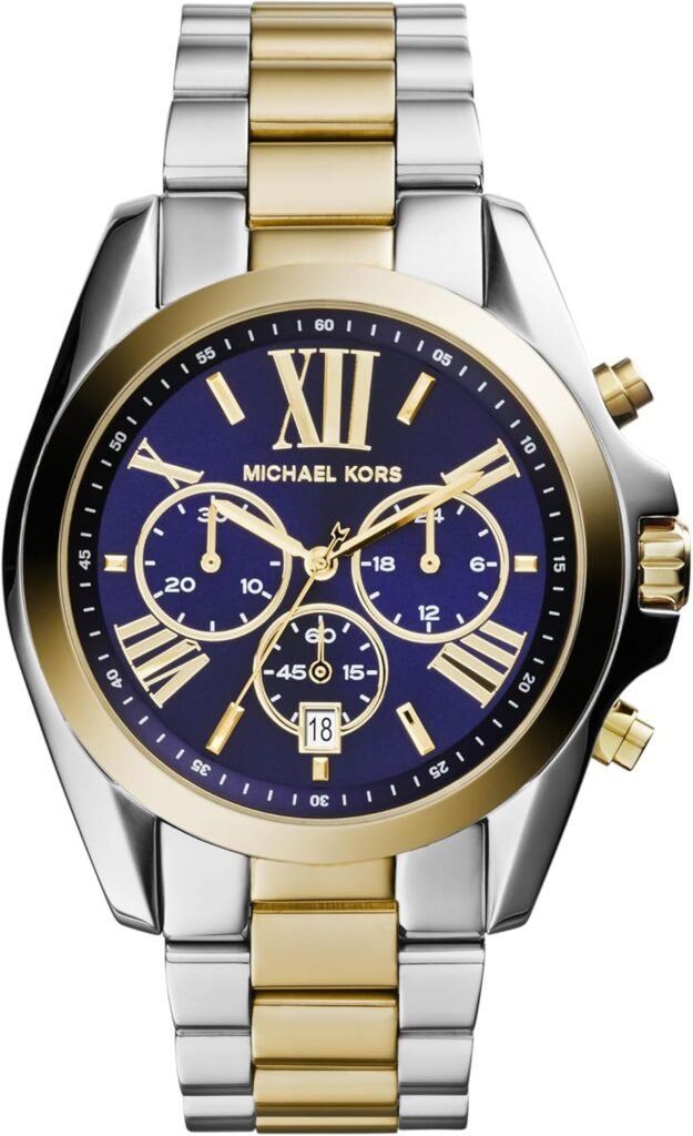 Michael Kors Bradshaw Womens Watch, Stainless Steel Chronograph Watch for Women with Steel or Leather Band