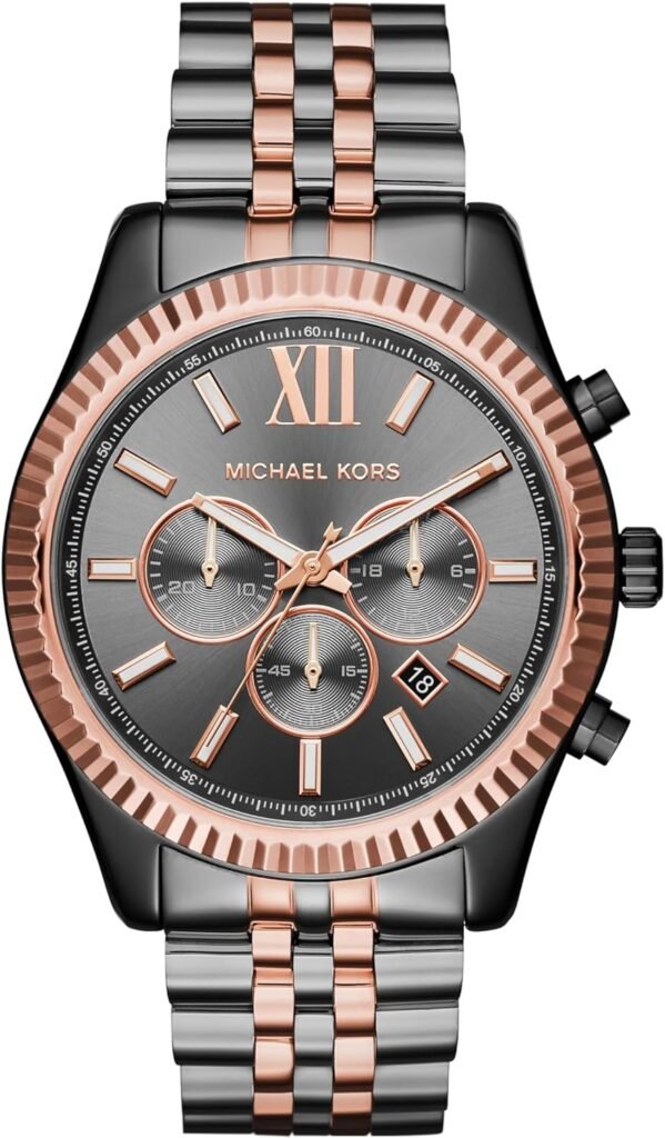 Michael Kors Lexington Mens Watch, Stainless Steel Bracelet Watch for Men