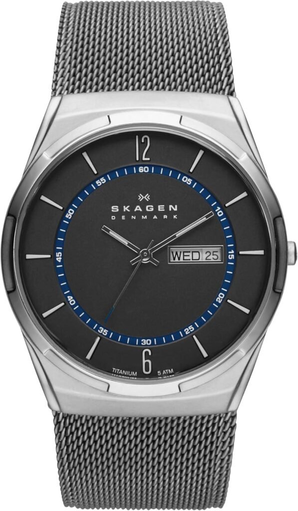 Skagen Mens Sundby Quartz Analog Stainless Steel and Mesh Watch