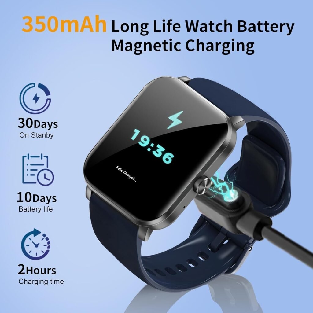 Smart Watch, 1.85HD Smartwatches for Men Women, (Answer/Make Calls), Fitness Tracker with 100+ Sport Modes, IP68 Waterproof Fitness Watch, Heart Rate/Sleep Monitor, SpO2, Smartwatch for Android iOS