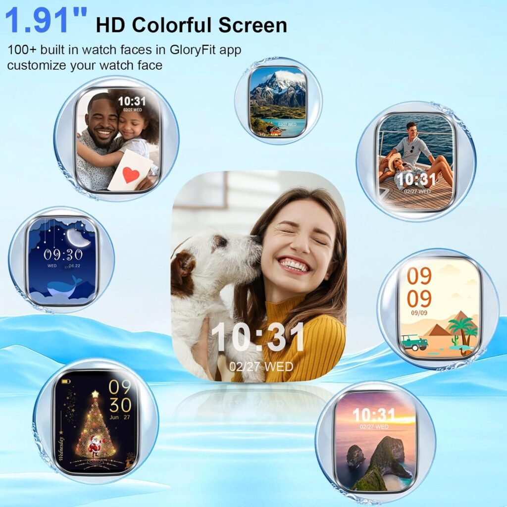 Smart Watch, 1.91Smartwatch for Men Women (Answer/Make Call), Fitness Tracker with 100+ Sport Modes, IP68 Waterproof, Heart Rate/Sleep Monitor, Spo2, Pedometer, Activity Tracker for Android iOS Smart Watch, 1.91Smartwatch for Men Women (Answer/Make Call), Fitness Tracker with 100+ Sport Modes, IP68 Waterproof, Heart Rate/Sleep Monitor, Spo2, Pedometer, Activity Tracker for Android iOS