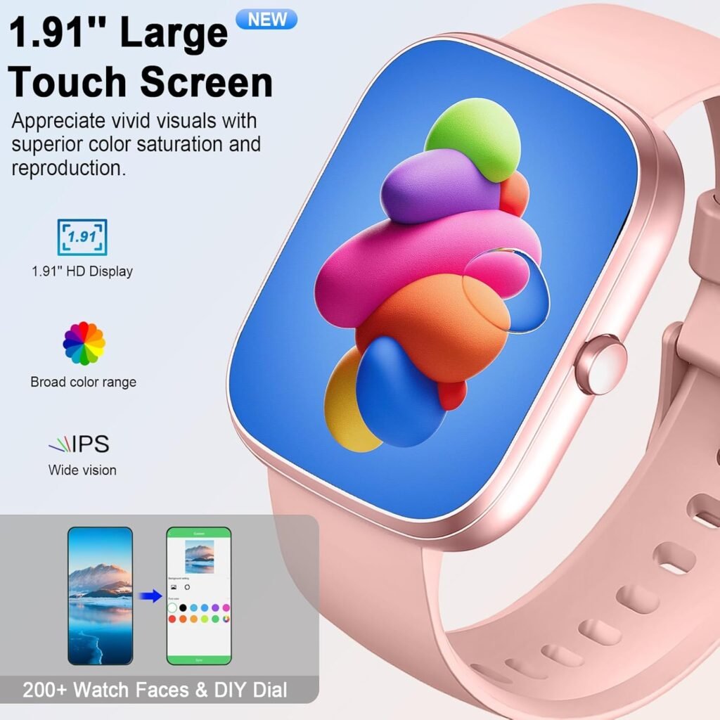 Smart Watch for Men Women (Answer/Make Call), 2024 HD 1.91Smartwatch Fitness Activity Tracker, 110+ Sports IP68 Waterproof, Heart Rate/Sleep Monitor/Pedometer/Calories, Fitness Watch for Android iOS