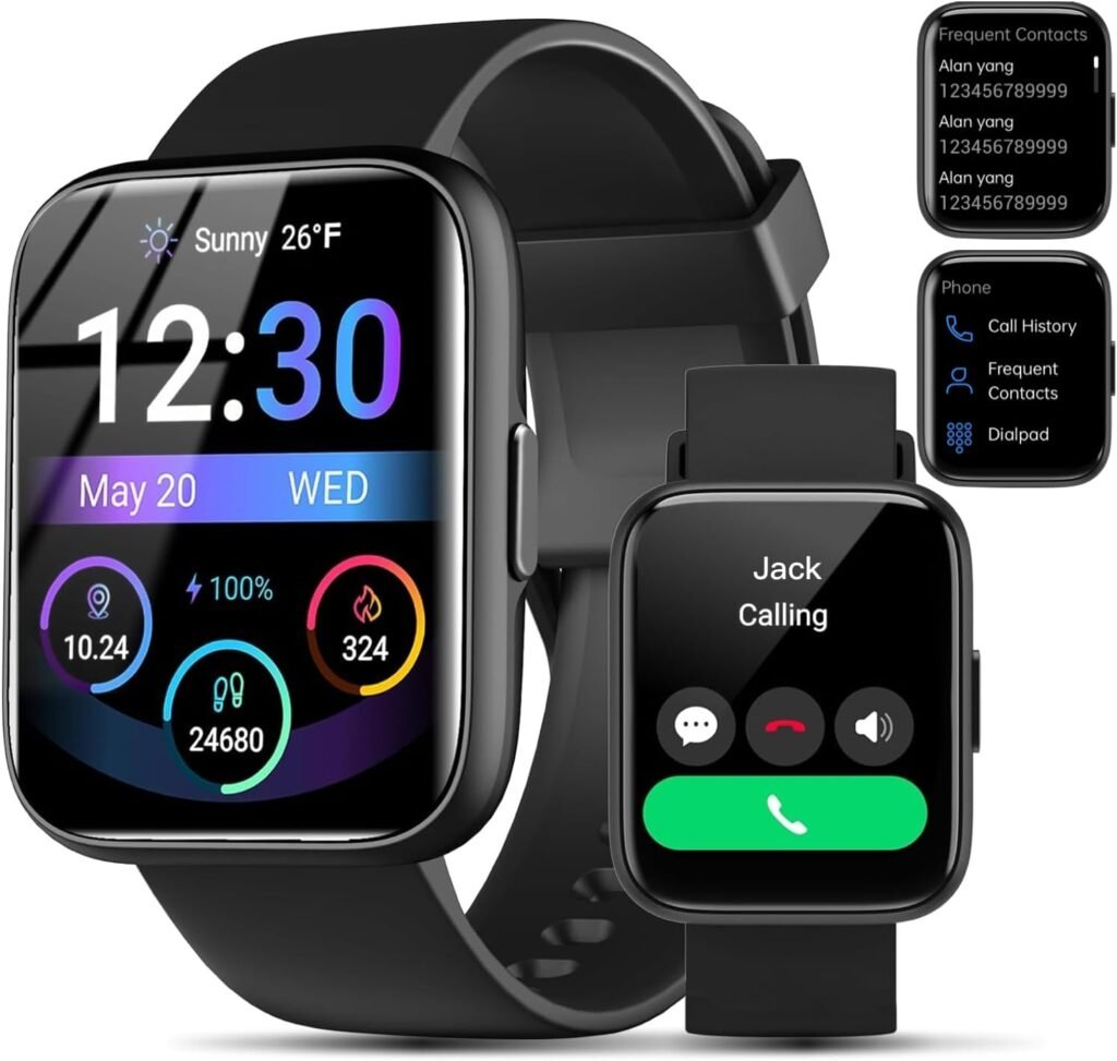 Smart Watch for Men Women - Answer/Make Calls/Quick Reply/AI Voice Assistant, 1.83 for Android iPhone Samsung Compatible IP68 Smartwatch Blood Oxygen Heart Rate Fitness Tracker (Black, 1.83) Smart Watch for Men Women - Answer/Make Calls/Quick Reply/AI Voice Assistant, 1.83 for Android iPhone Samsung Compatible IP68 Smartwatch Blood Oxygen Heart Rate Fitness Tracker (Black, 1.83)